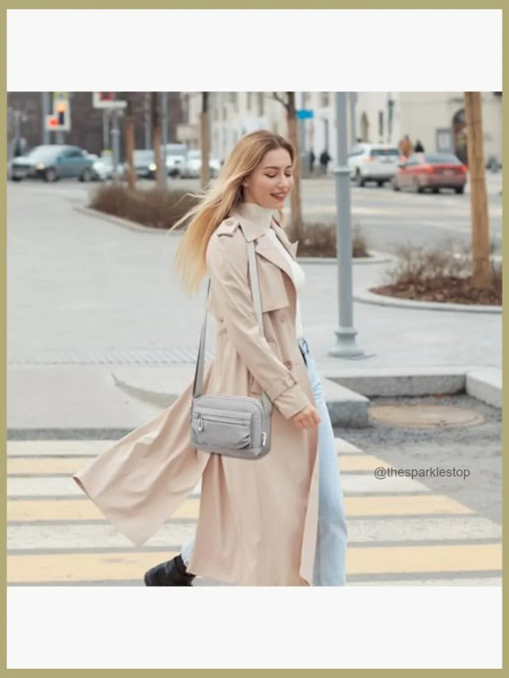 Nylon Small Crossbody Bag with Adjustable Strap Lightweight Mini Purse